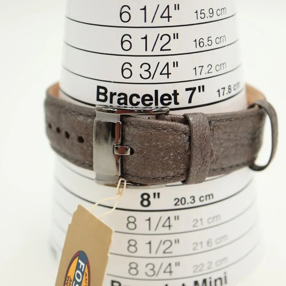 Fossil Decker 42mm Clear Chronograph Watch Gray Leather CH2842 NWT New Battery